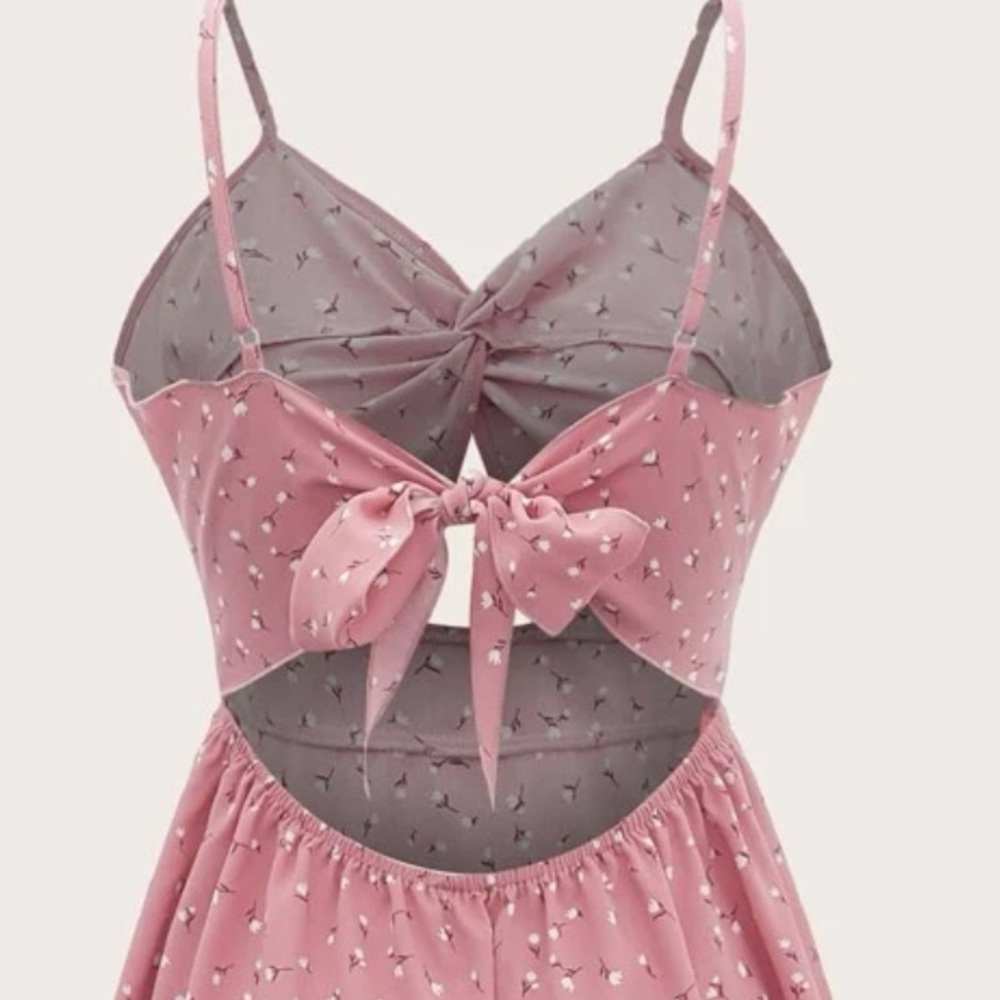 🤩HP🤩🌷$3for$30🌷 Pink Floral print sun dress - Picture 4 of 8